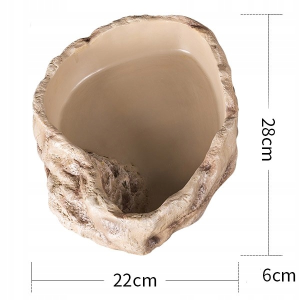 Ciężka Ceramiczna Miska Basenik Na Wodę XL Dla Węża 28X22X6CM