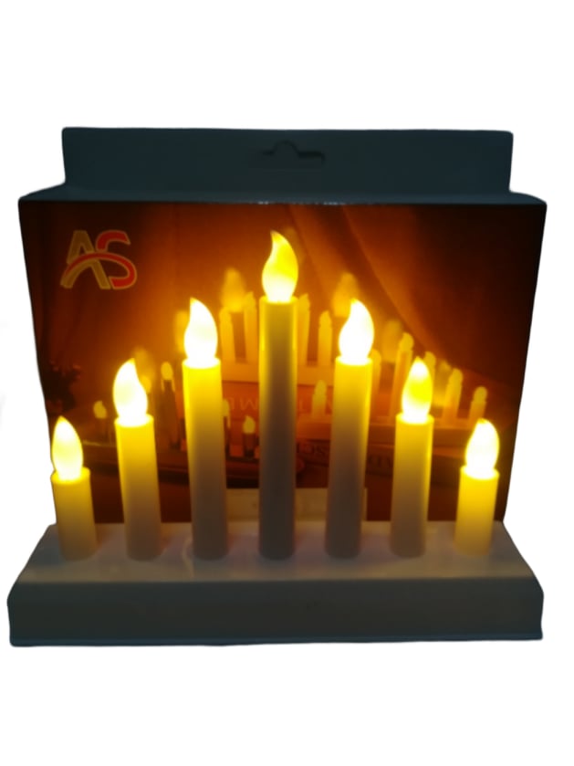 ŚWIECZNIK ŚWIĄTECZNY 7 LED ŚWIECZKA OZDOBA BOŻONARODZENIOWA Kod producenta 8825