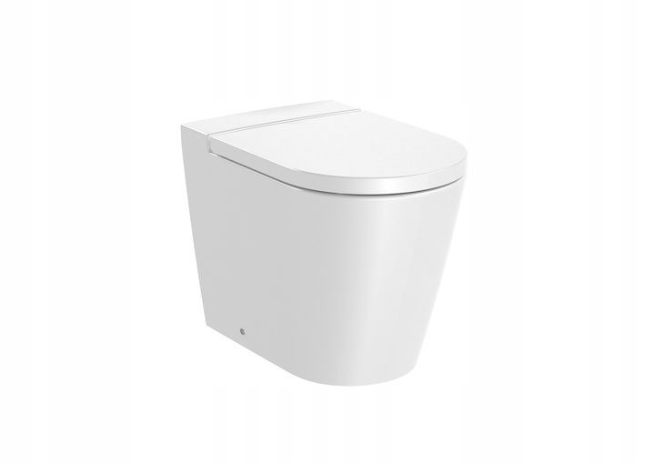 Miska ceramiczna stojąca Inspira Round, kołnierz zamknięty Rimless Roca