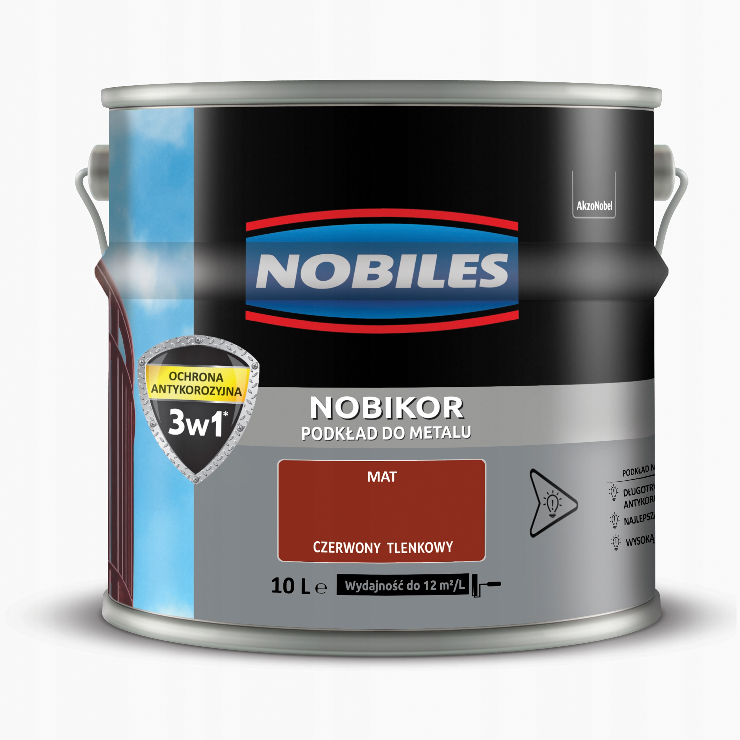 Farba Podkładowa Nobiles Nobikor czerwona tlenkowa, 10l