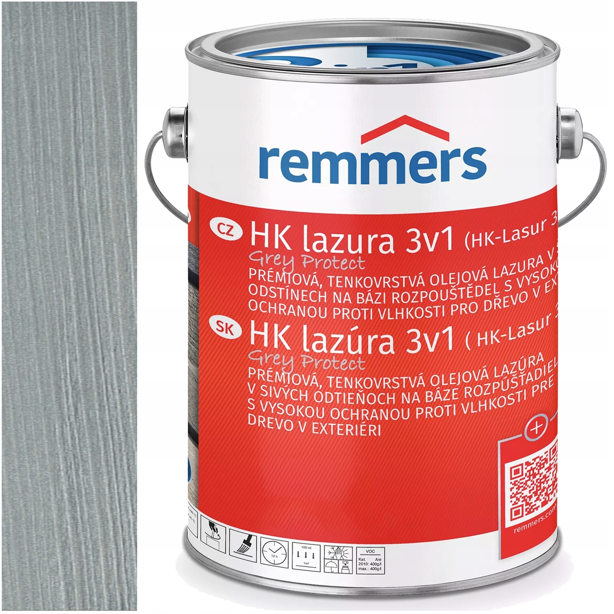 Remmers HK-Lasur HK-Lazura Plus ochranná lazura na dřevo Platinová 2,5L
