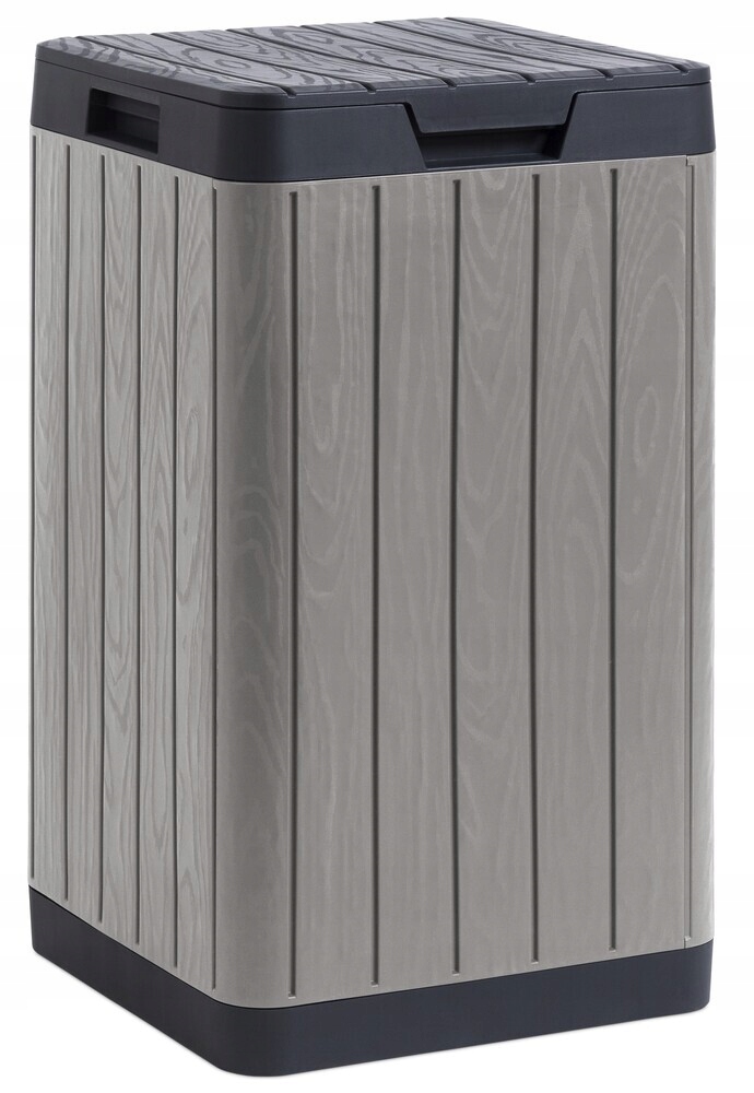 Levně Rio Garden zahradní plastový koš 80 L světle šedá a grafit