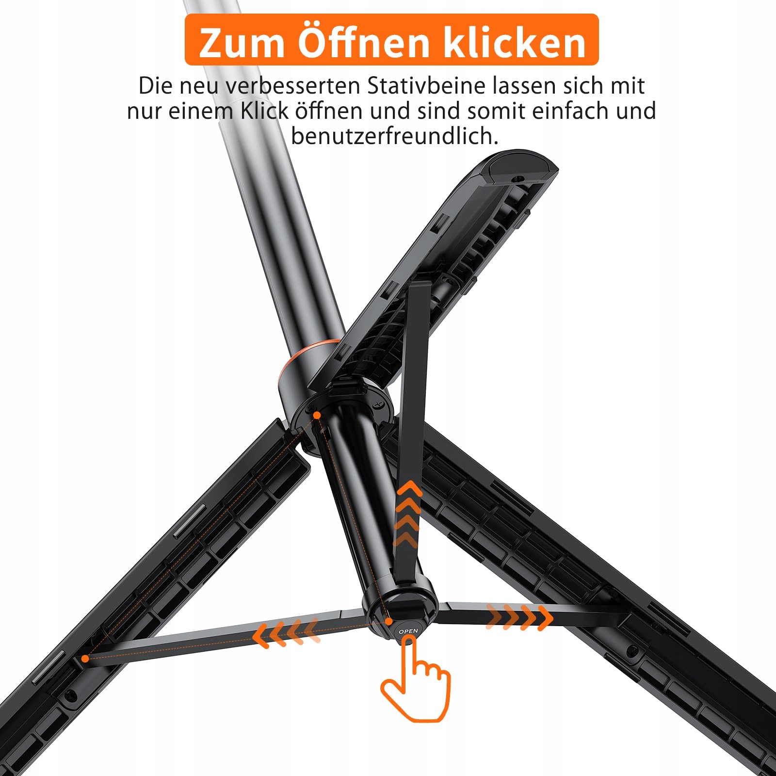 VRIG Statyw TP-21 140cm Lekki Teleskopowy Do Selfie Insta360 Kamera Akcji — miniatura 3