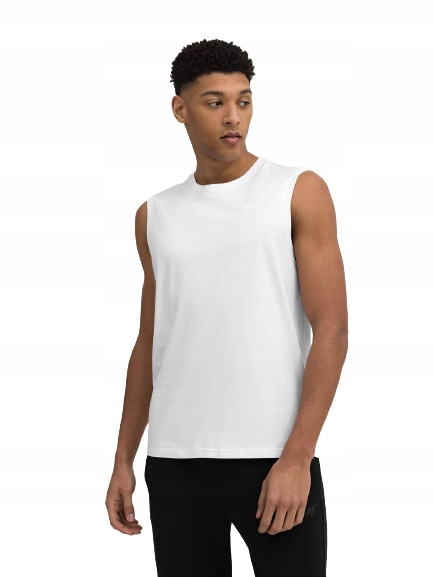 

Koszulka tank top 4F biały 4FSS23-TSLEM016
