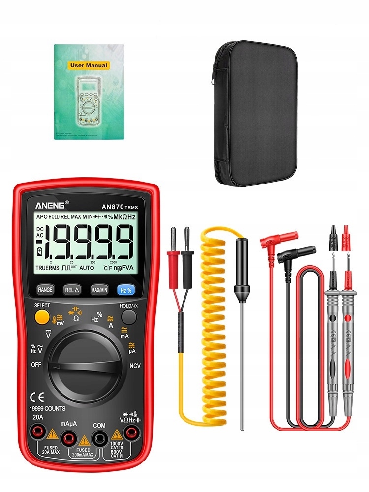 Přesný digitální multimetr Aneng An 870 max 19999