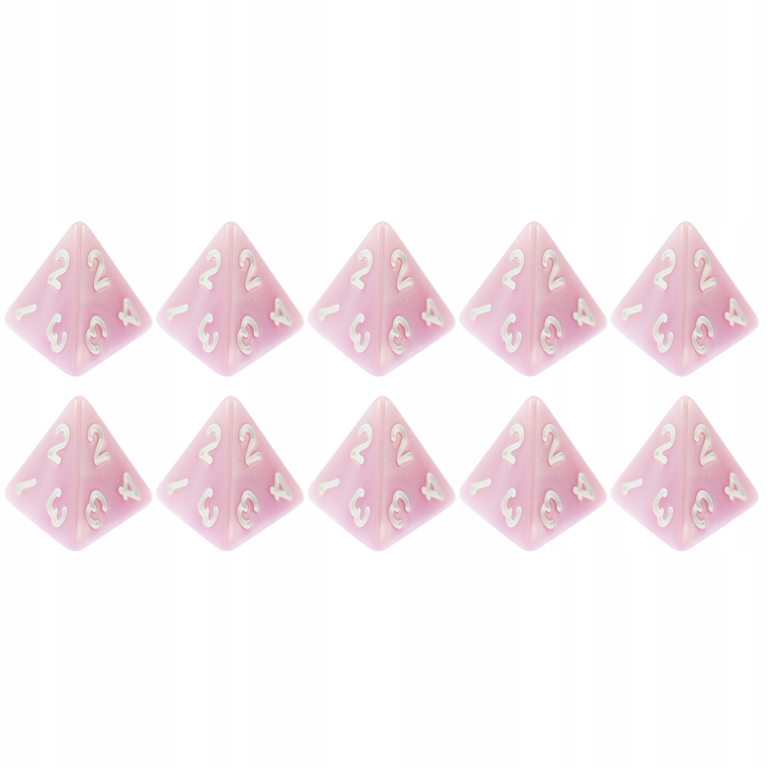 ZESTAW 10 KOSTEK K4 RPG UROCZA WRÓŻKA KOŚĆ CZTEROŚCIENNA