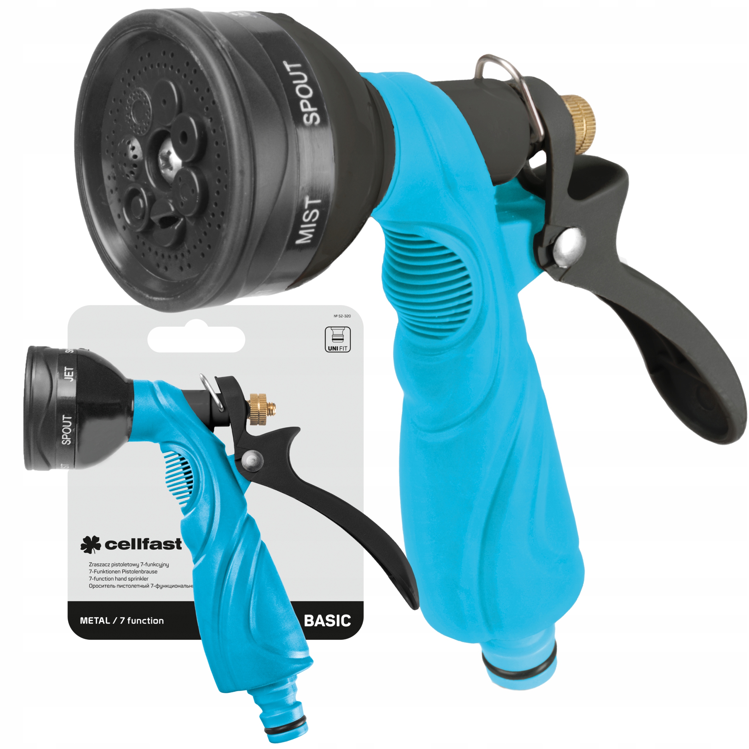 

Pistolet Ogrodowy Zraszacz Wody 7-FUNKCJI Cellfast