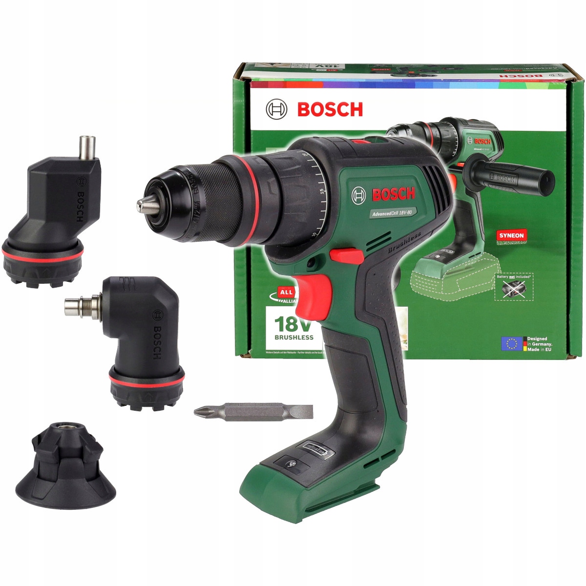 Wkrętarka Advanceddrill 18V-80 Bosch Bezszczotkowa Korpus 4 uchwyty