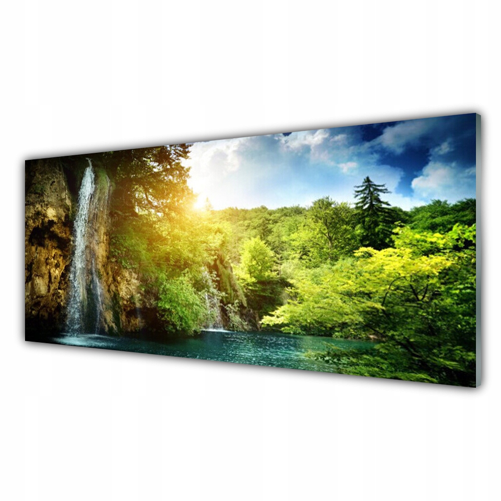 

Fotoobraz akryl 125x50 Wodospad Drzewa Krajobraz