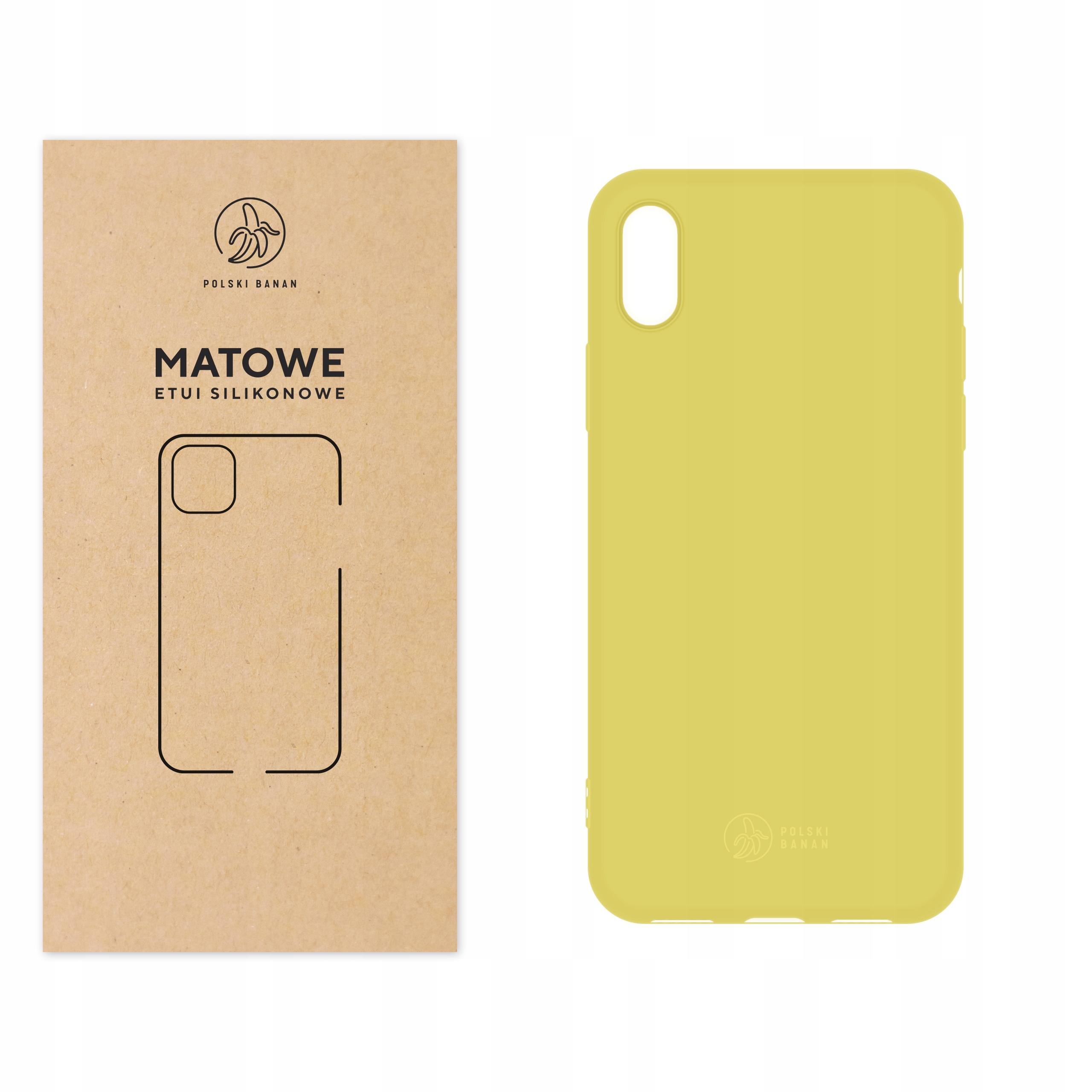 

Etui Matowe do iPhone X Xs żółte