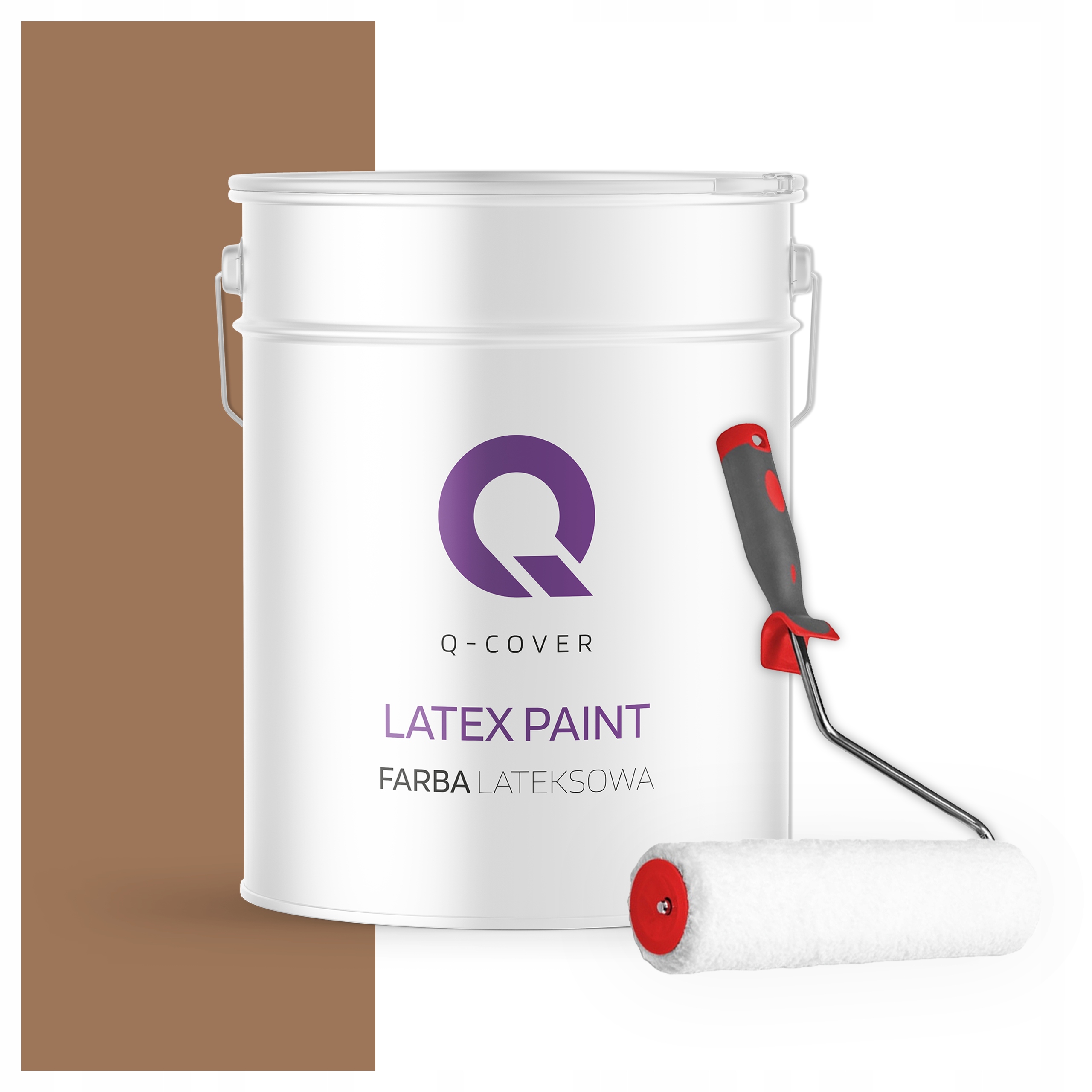 Latexová farba na steny stropov Hlboká matná 10L Hnedá H5018 valček