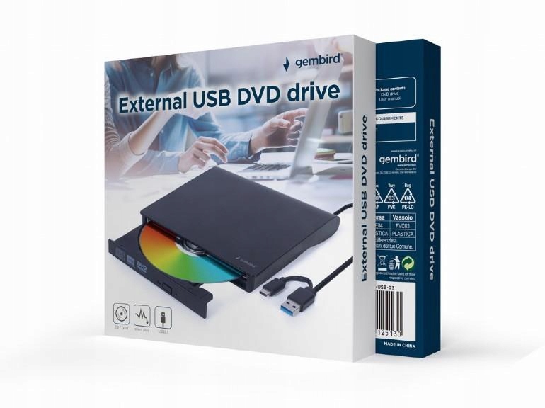 Napęd DVD na Usb zewnętrzny DVD-USB-03 czarny