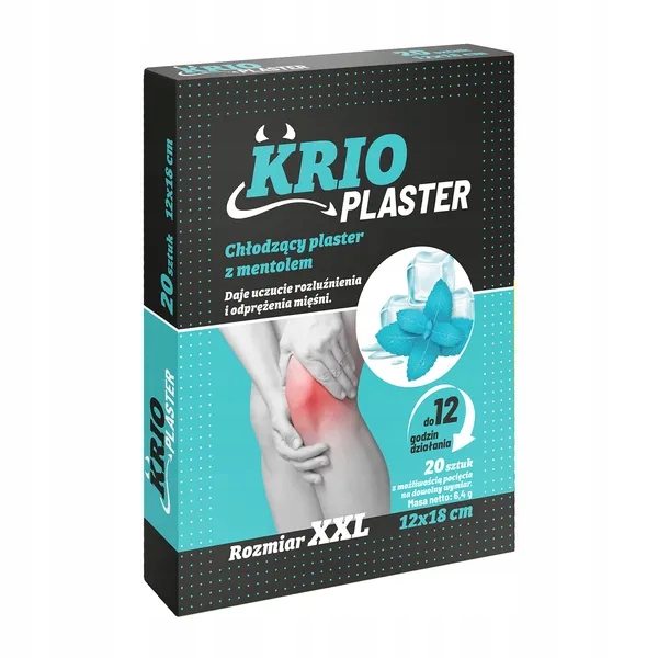 

Krio Plaster plastry chłodzące z mentolem 1 sztuka