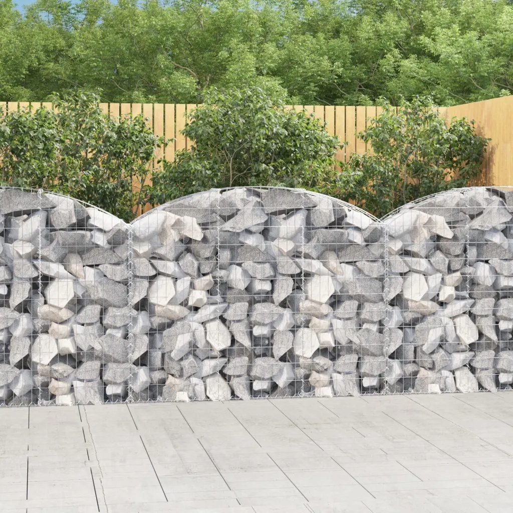 Petrashop Klenutý gabionový koš 150 x 30 x 100/120 cm pozinkované železo S