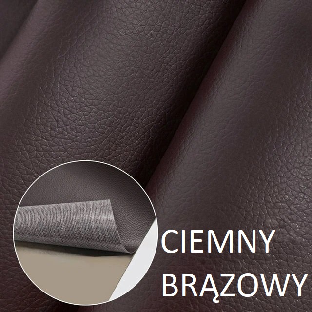 Samolepicí Záplata Kůže Záplata Tmavě Hnědá 137X50CM