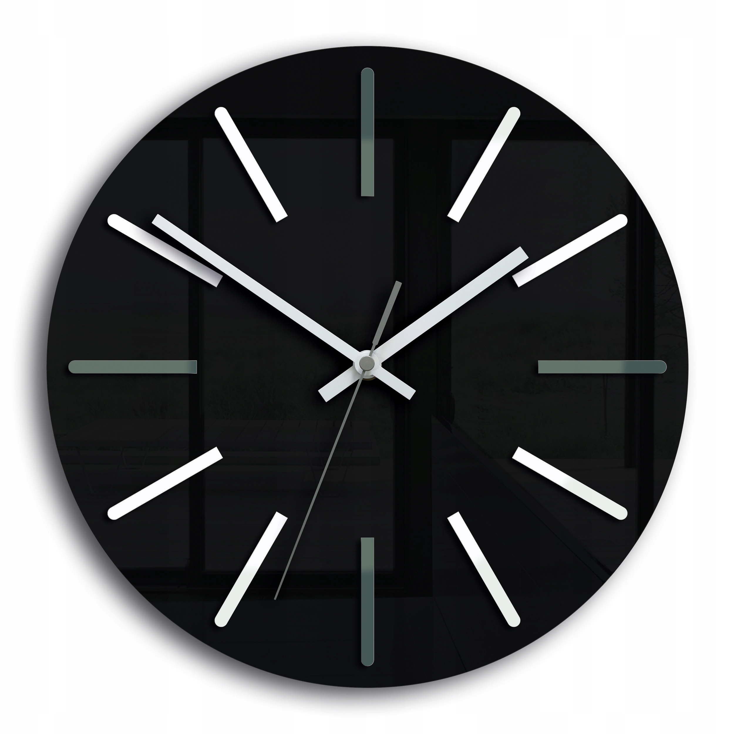 Nástěnné hodiny Moderní Tichý Černý Akrylový do obývacího pokoje Minimalistický