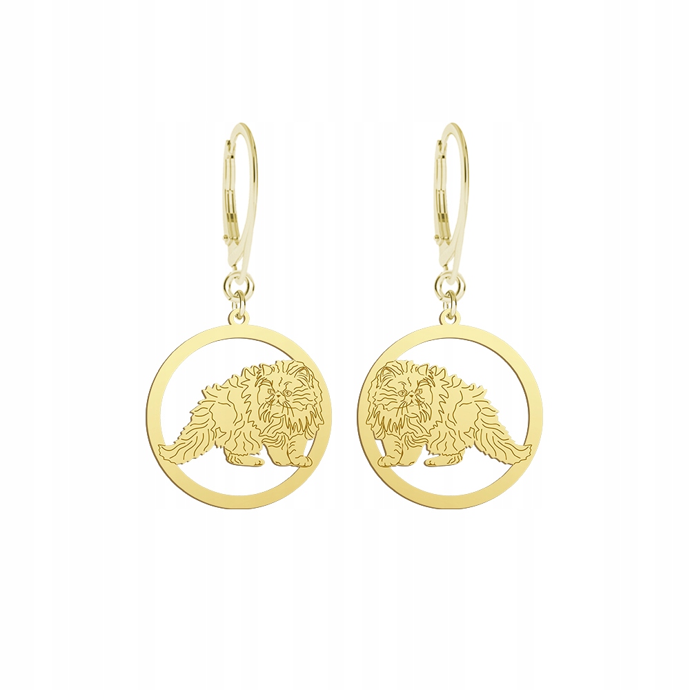 Náušnice Zlaté Persian Cat 925 Šperky Dárek Žena Gravírování Bonus