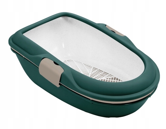 Levně Toaleta Pro Kočky Se Sítkem, Samočistící, Zeleno-hnědý