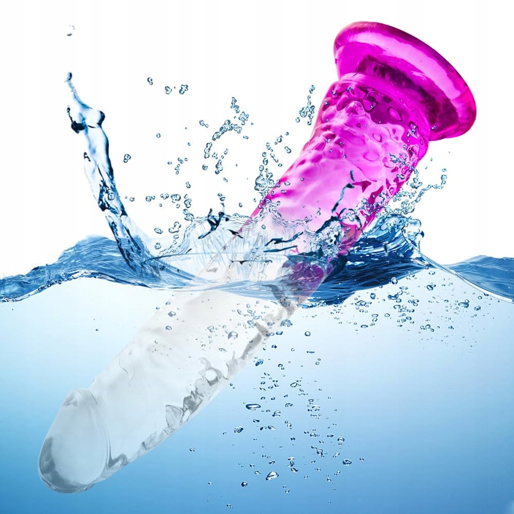 GRADIENT Przezroczysty Fioletowy Dildo Przyssawkowe 3 Rozmiary — miniatura 6