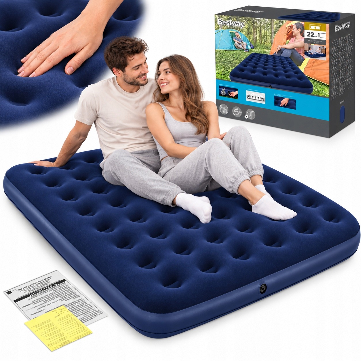 Matrace Bestway dvoumístná nafukovací 203x152x22 cm do bytu pro hosty