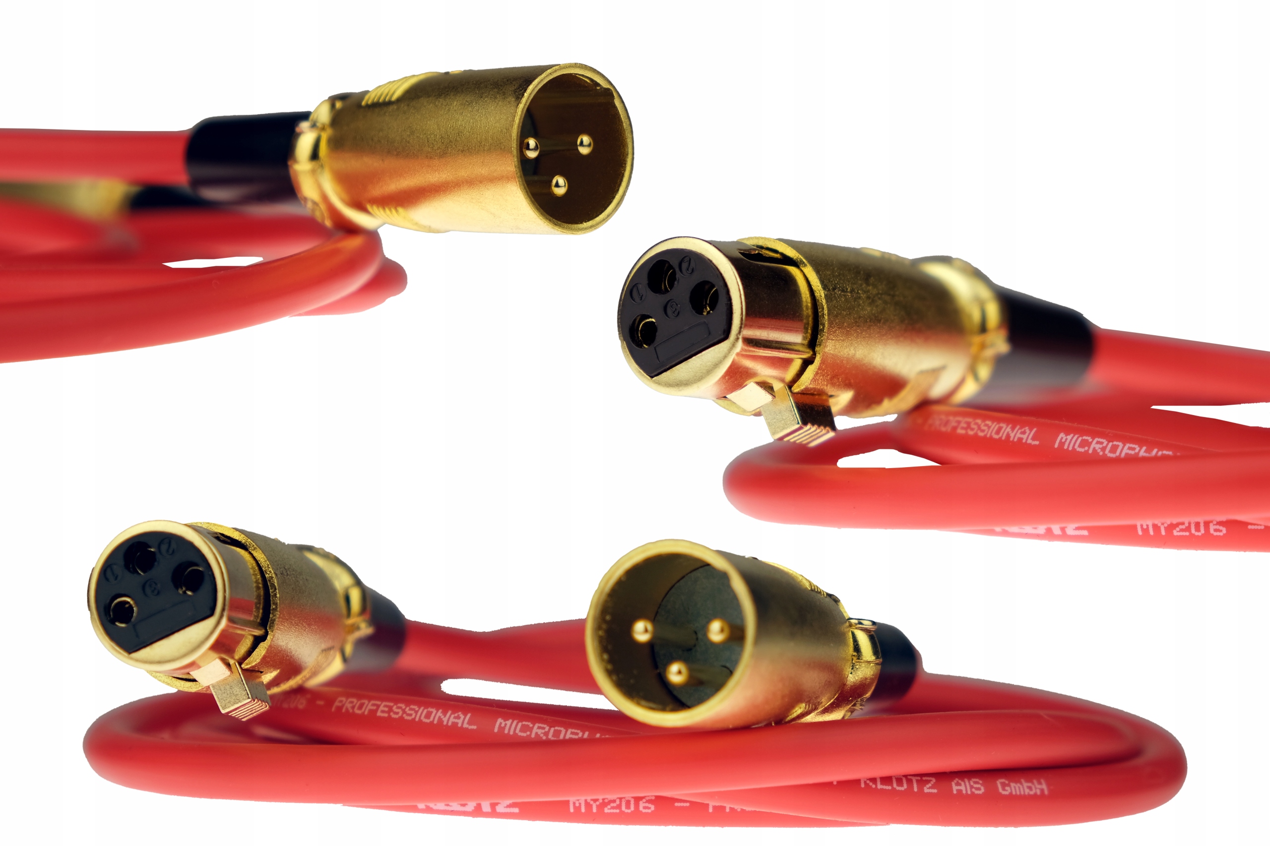 Kabel mikrofonowy przewód XLR Canon KLOTZ RED - 1m