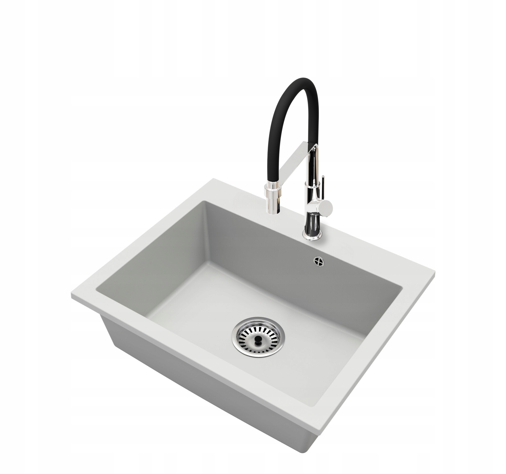 Kuchyňský jednokomorový dřez Brado ELITE60 Baterie Venice Sifon chrom