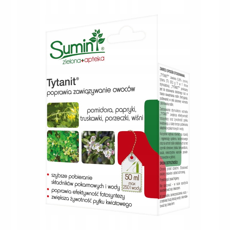 

Tytanit poprawia zawiązywanie owoców 50 ml Sumin