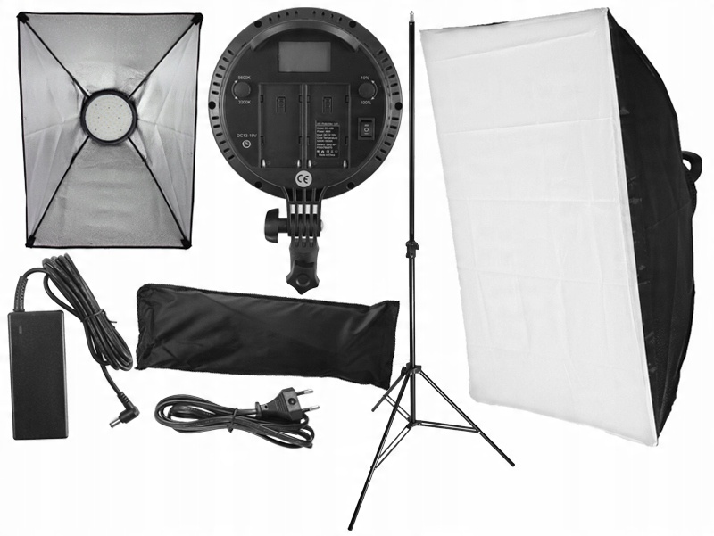 

Softbox 50x70 cm lampa 168 Led 48W Statyw YouTube