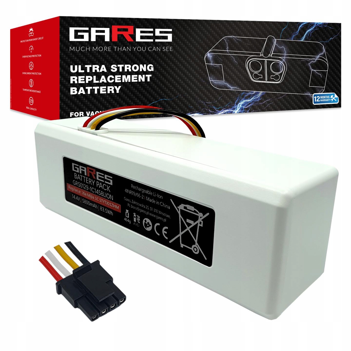 Akumulátor Gares pro Xiaomi X10+ Plus B101CN B105CN Omni 1S 14,4V 5,8Ah