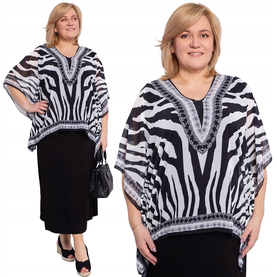 Pončo vzor zebra 46-56