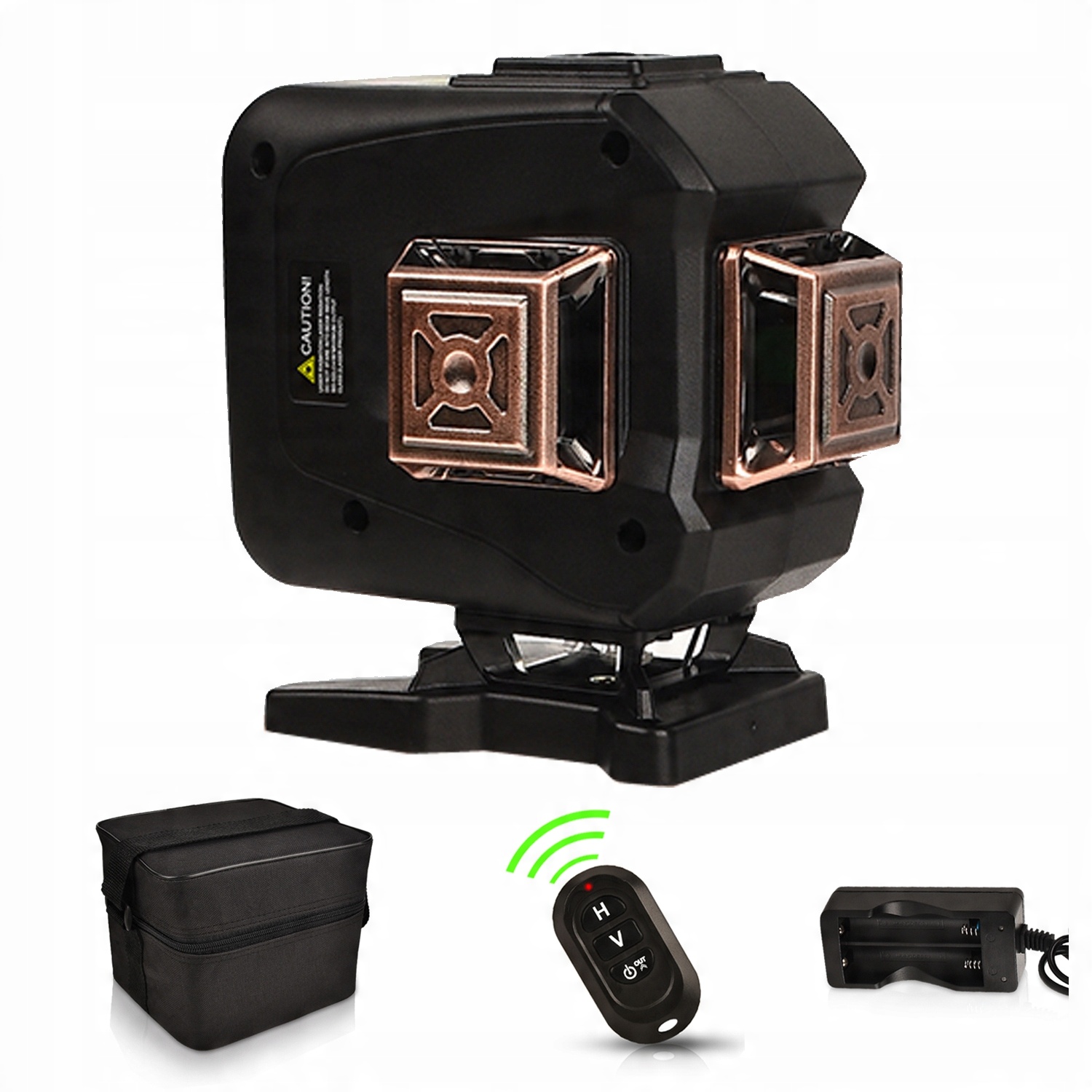 

Goxawee 3D 12 Linii Zielony Poziom Lasera 3x360°