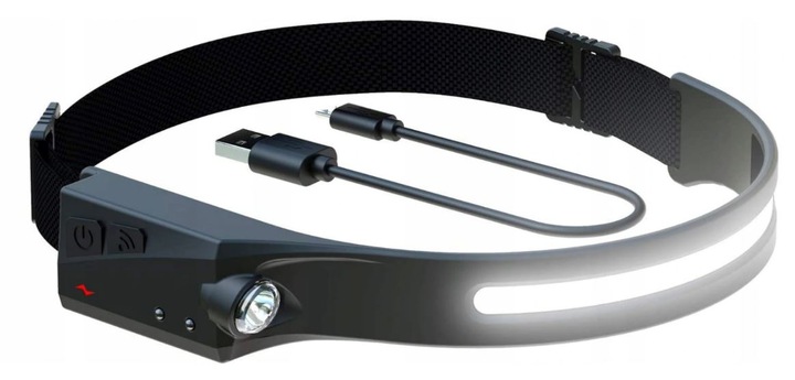 Čelovka Senzor Pohybu Čelovka Led Cob Usb