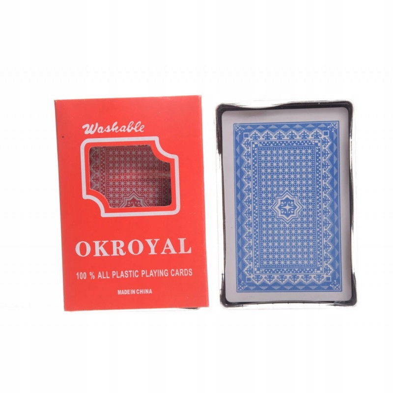 KARTY DO GRY 54 KARTY CZERWONE NIEBIESKIE PLASTIK Kod producenta H2-23567/3