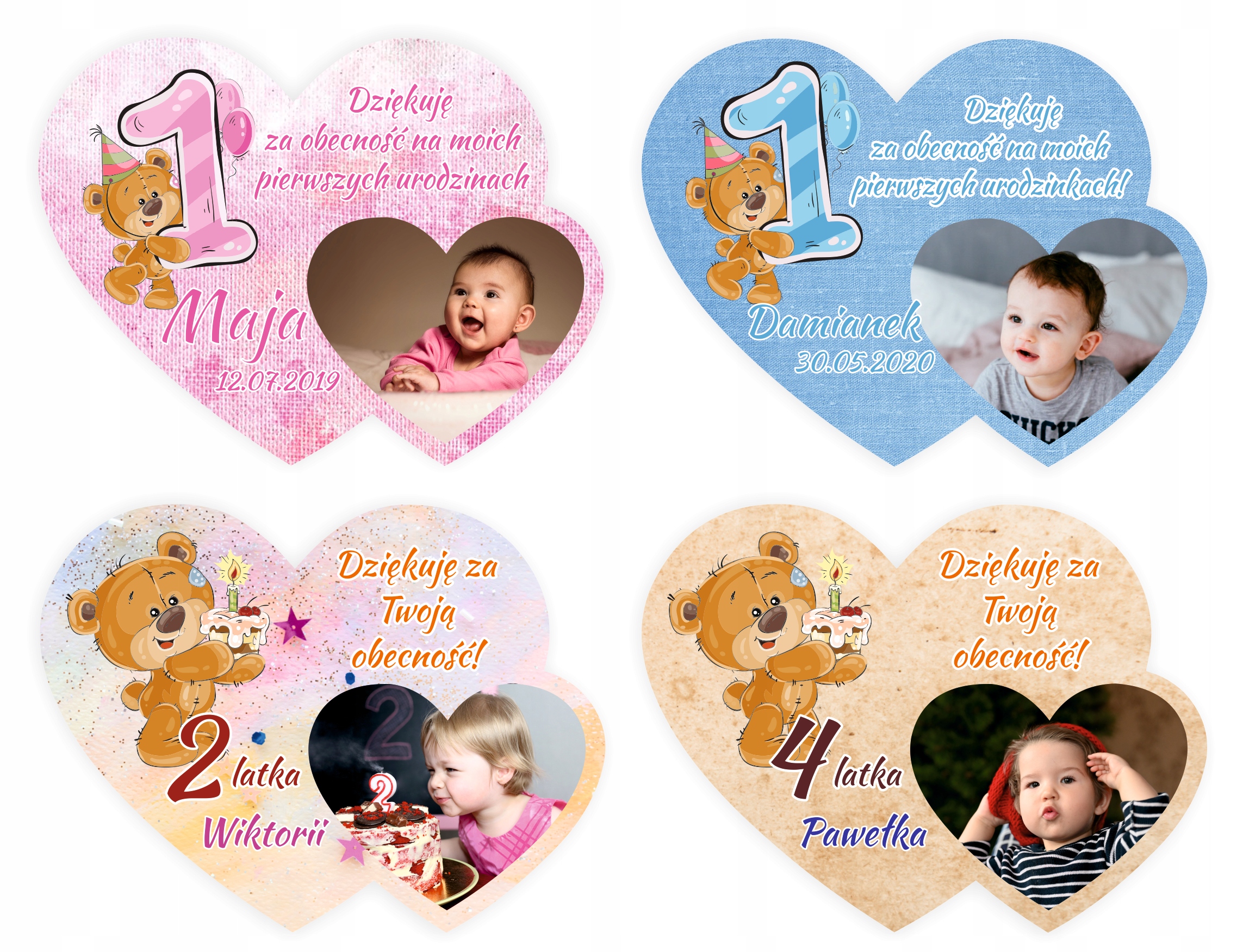 FOTO MAGNES Podziękowanie Roczek + KOPERTA Waga produktu z opakowaniem jednostkowym 0.05 kg