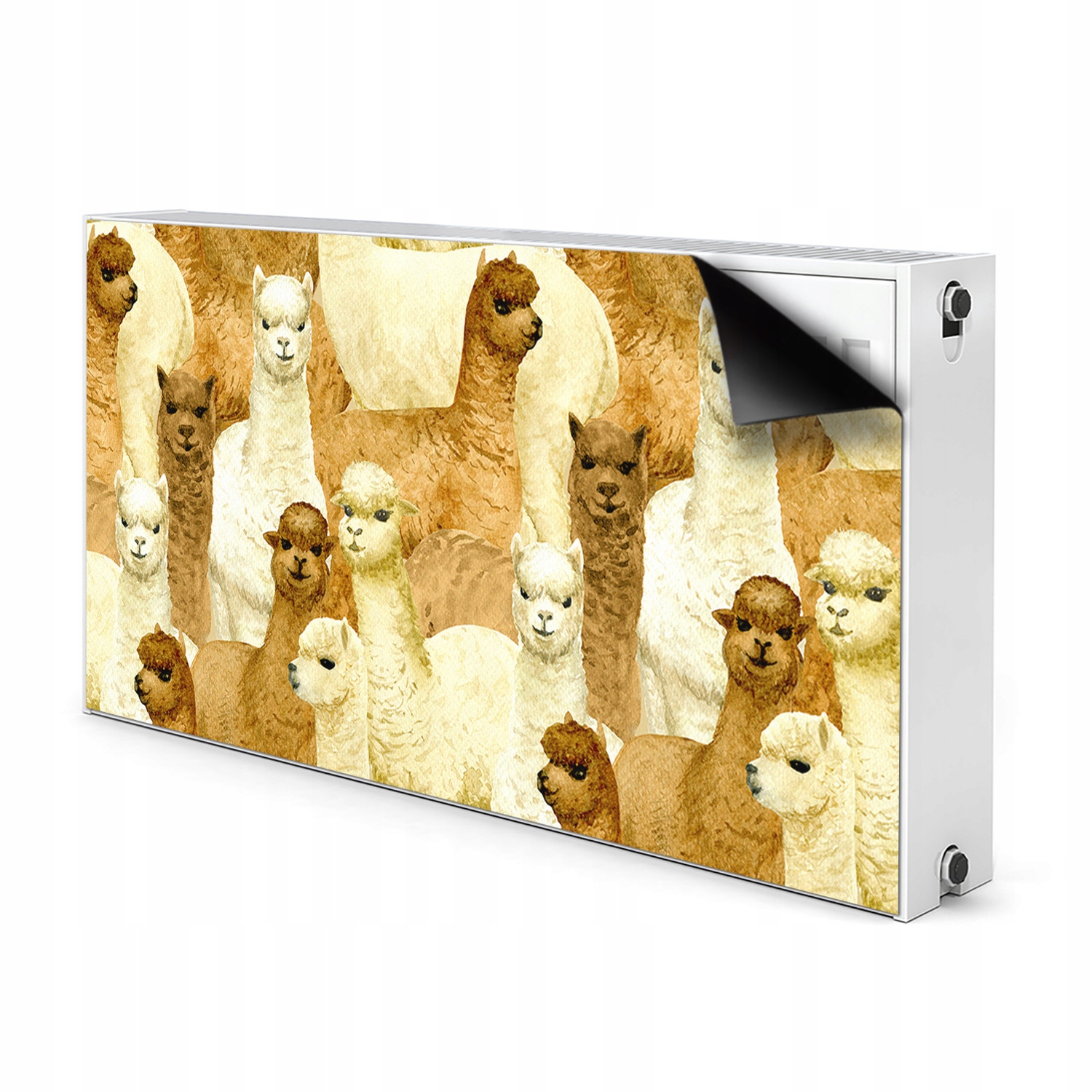 Stylová magnet krytka na radiátor 110x60 Alpaky