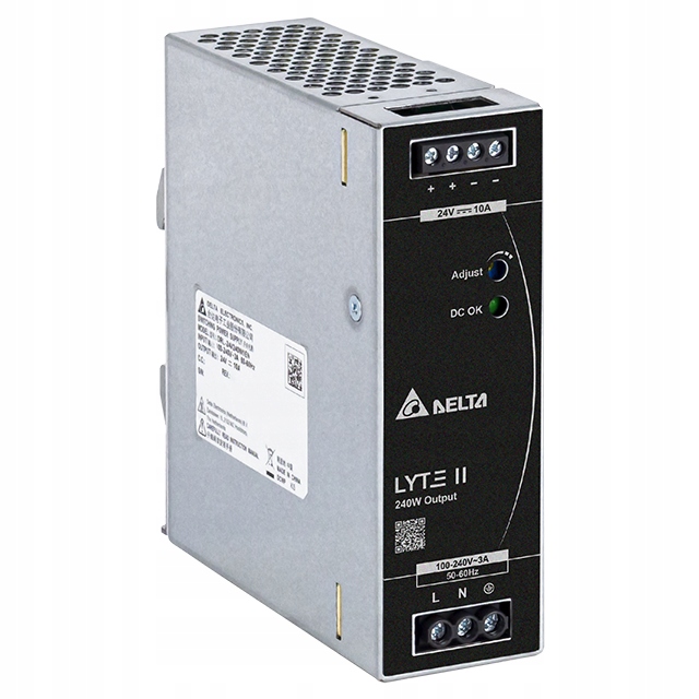 DRL-24V240W1EN: Delta Din Rail 24V/10A Lyte II