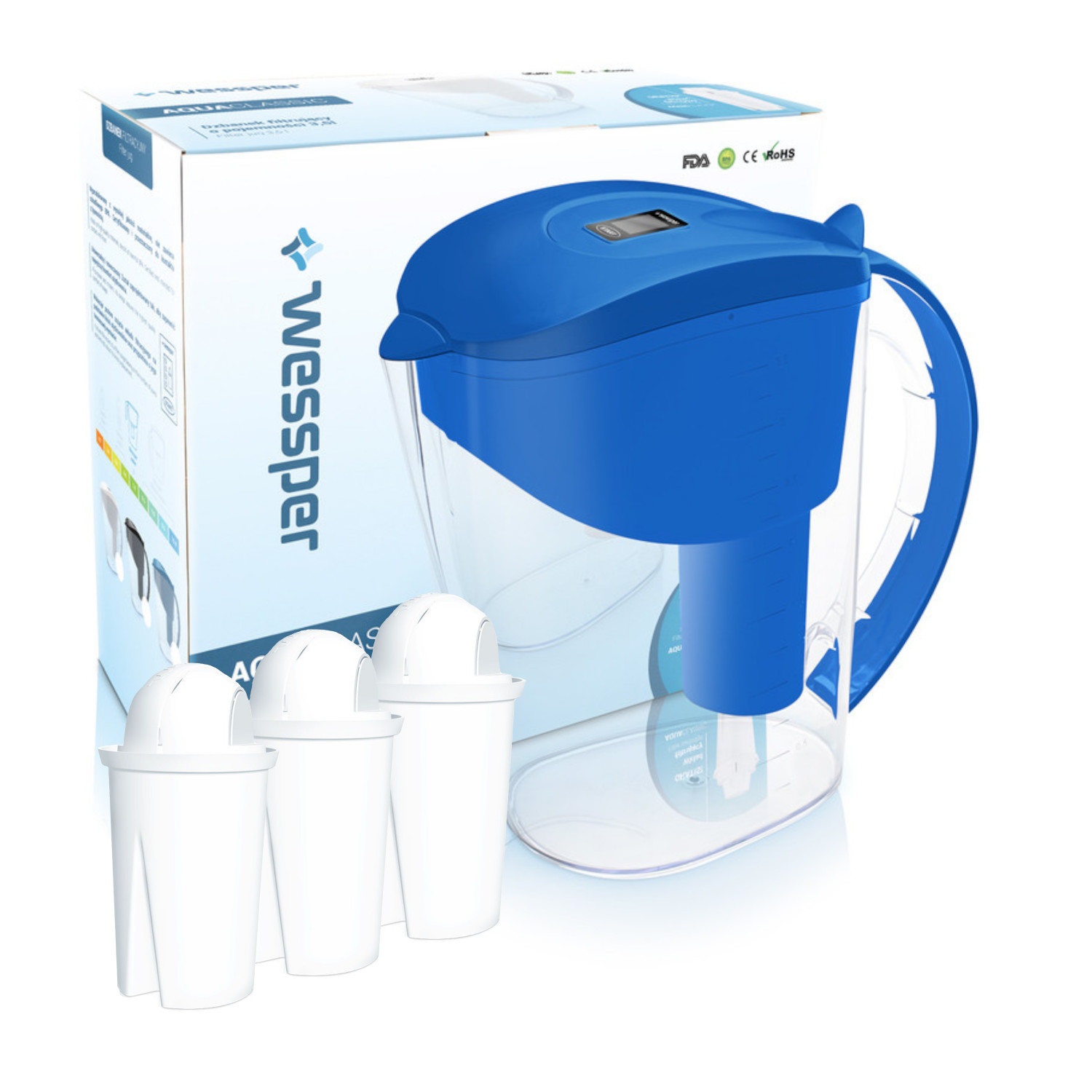 

Dzbanek filtrujący +3x filtr Wessper AquaClassic