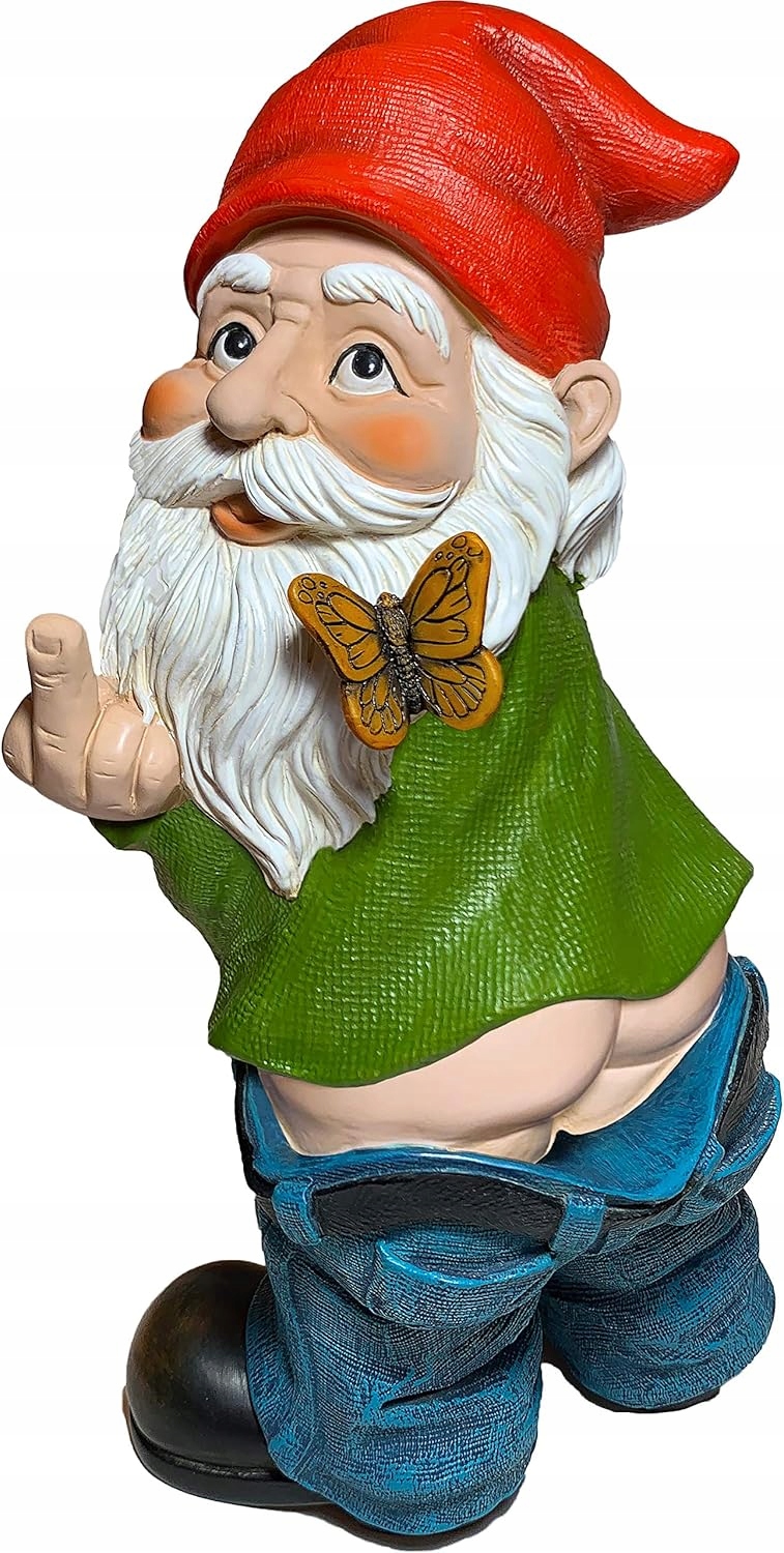 Zahradní Trpaslík Figurka Z Pryskyřice Ručně Malovaná Uv 24 CM Dárek