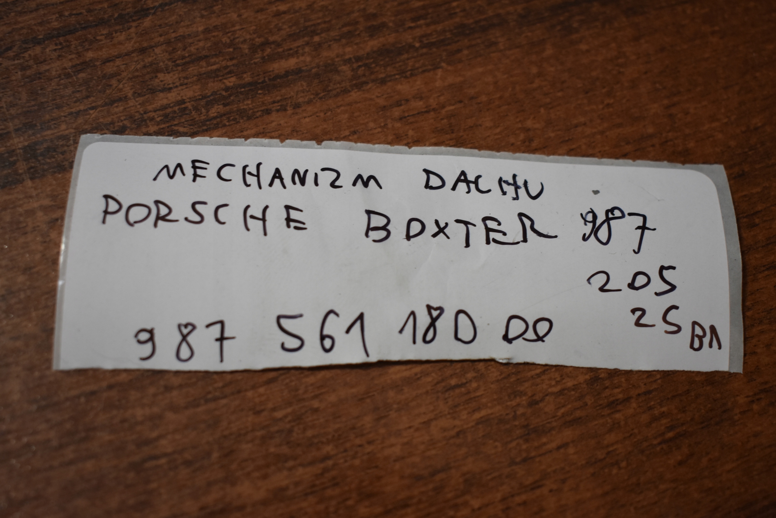IDEALNY Mécanisme Toit PORSCHE BOXTER 987 1