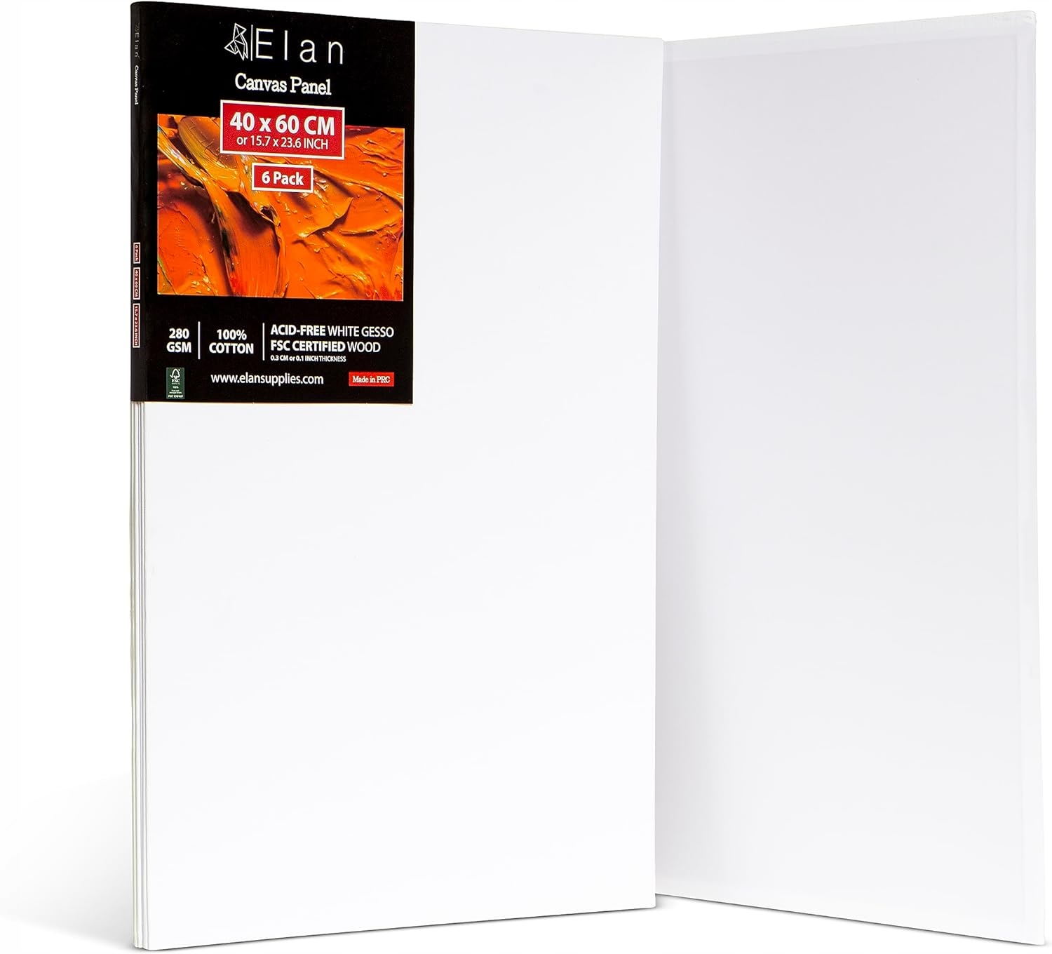 Bavlněné plátno na malování Elan 40x60 CM Defekt