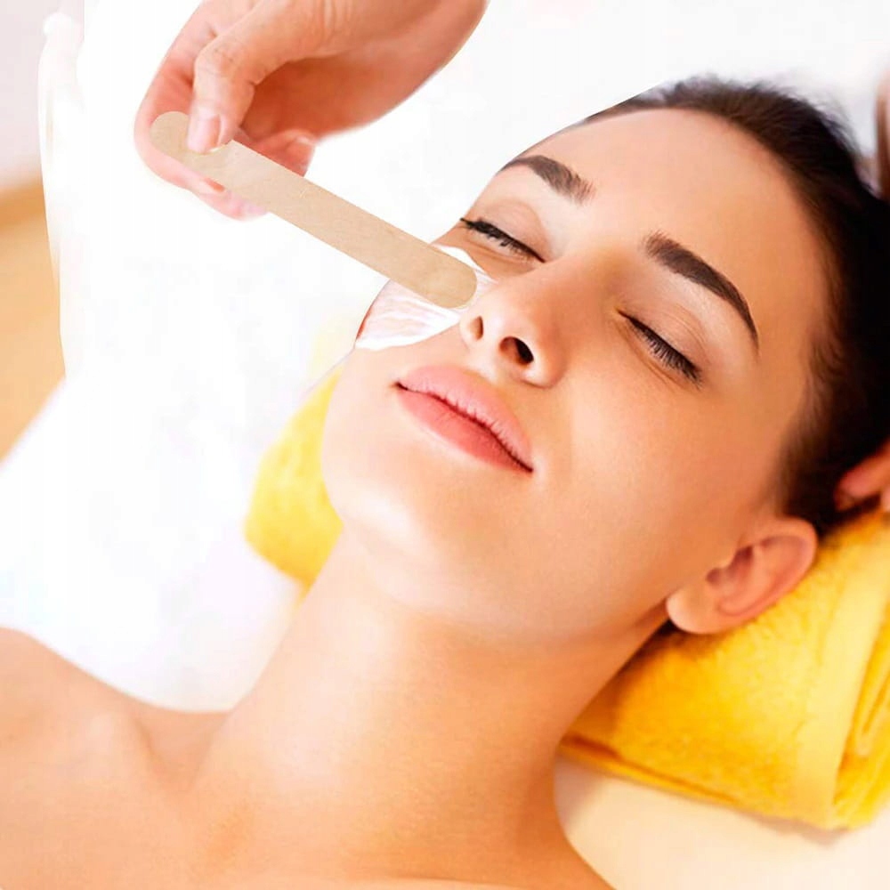 Drewniane szpatułki do depilacji 50 sztuk Wyrób medyczny nie