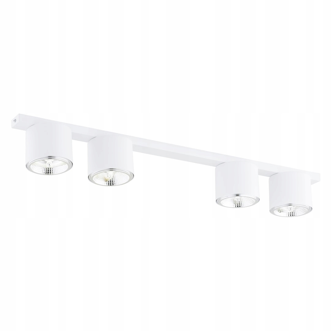 Stropná lampa štvoritá biela, minimalistická, 90 cm, 4 body Emibig