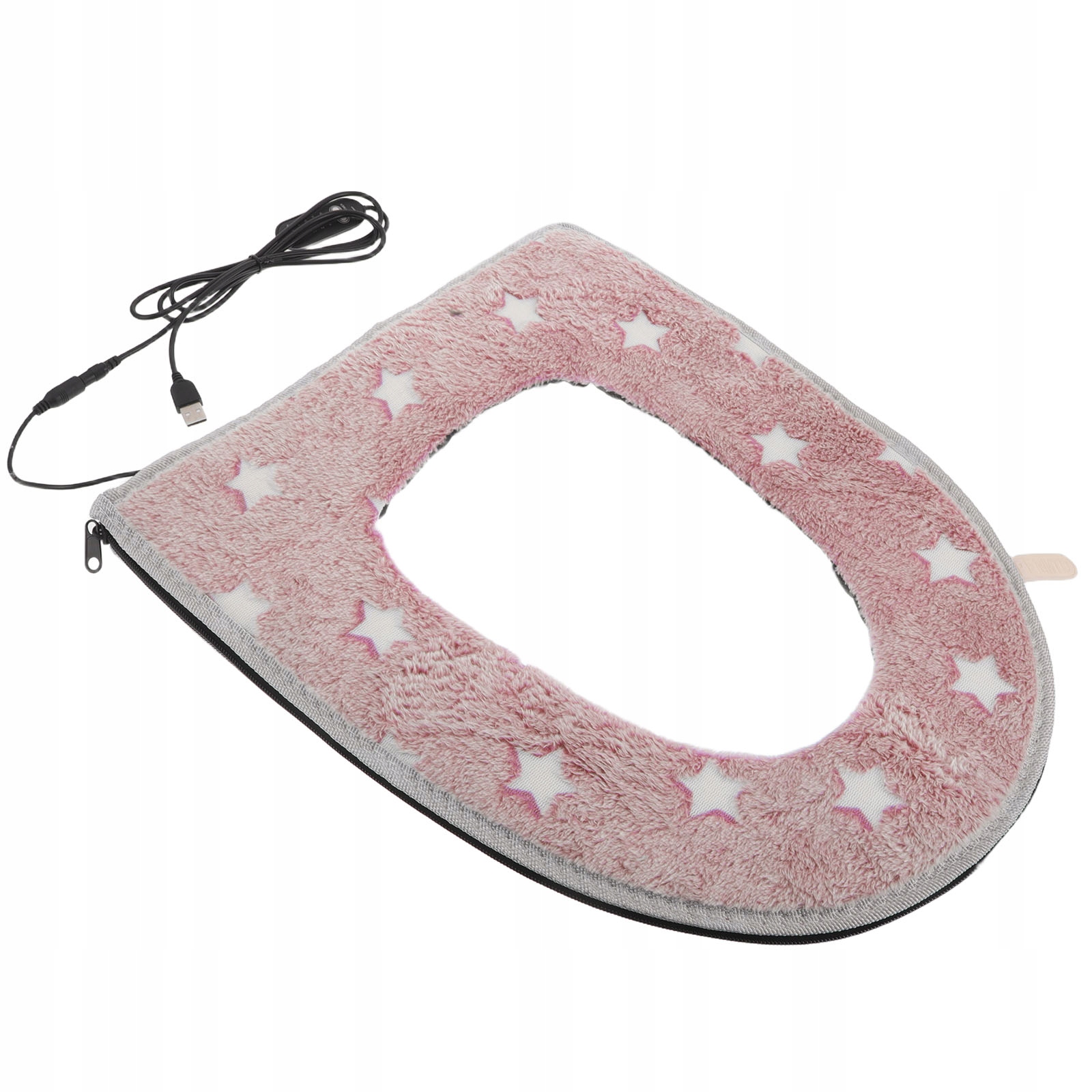 RÓŻOWA ELEKTRYCZNA PODGRZEWANA NAKŁADKA NA SEDES Z USB