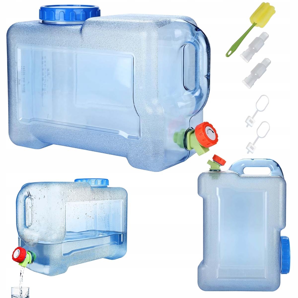 Pojemnik Bańka Kanister na wodę z kranikiem 12L do pojazdu, kemping