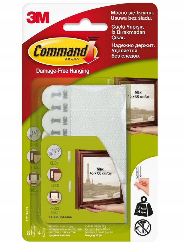 Command Rzepy Samoprzylepne Montażowe 12szt.