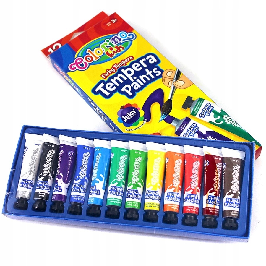 

Farby Tempera w tubach Colorino Kids,