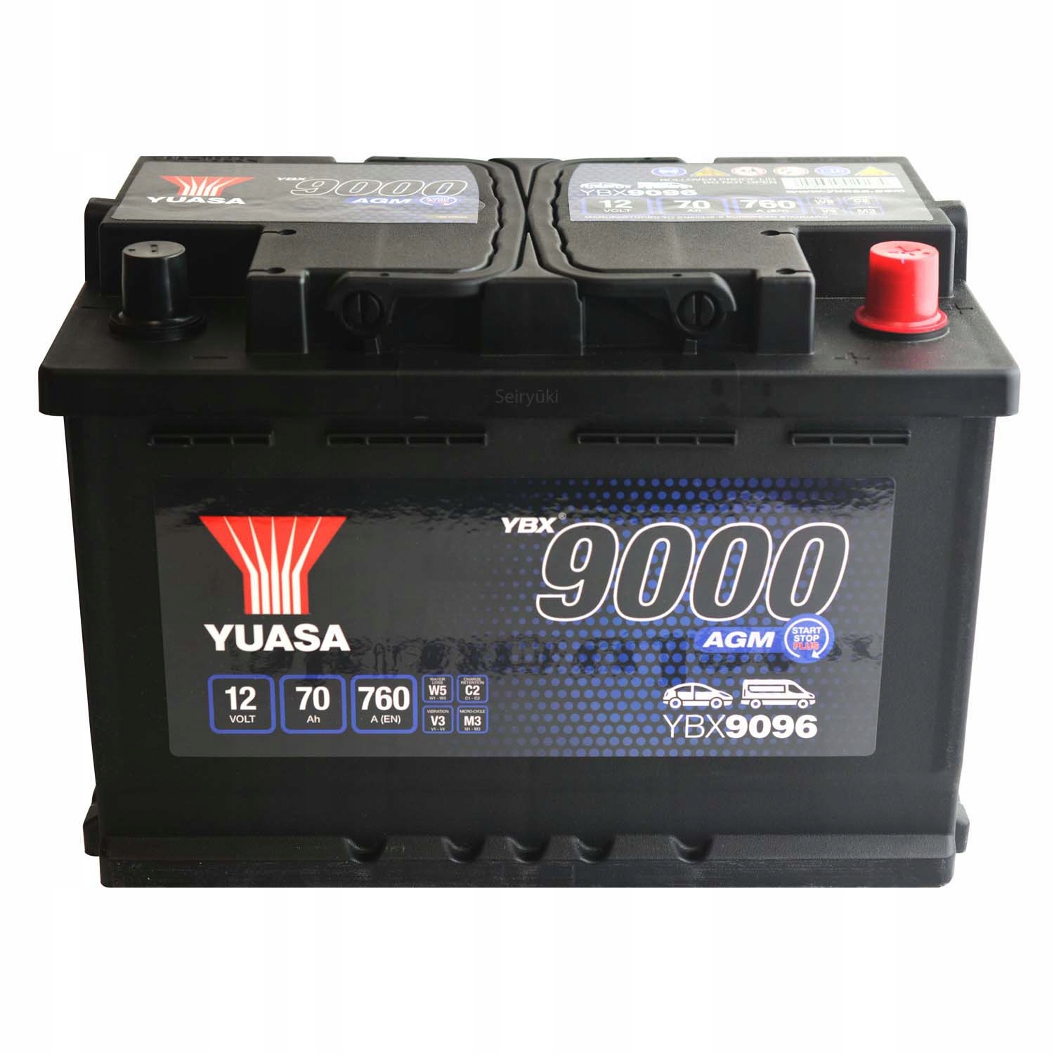 

Yuasa YBX9096 Agm 12V 70Ah 760A Start-stop 69Ah