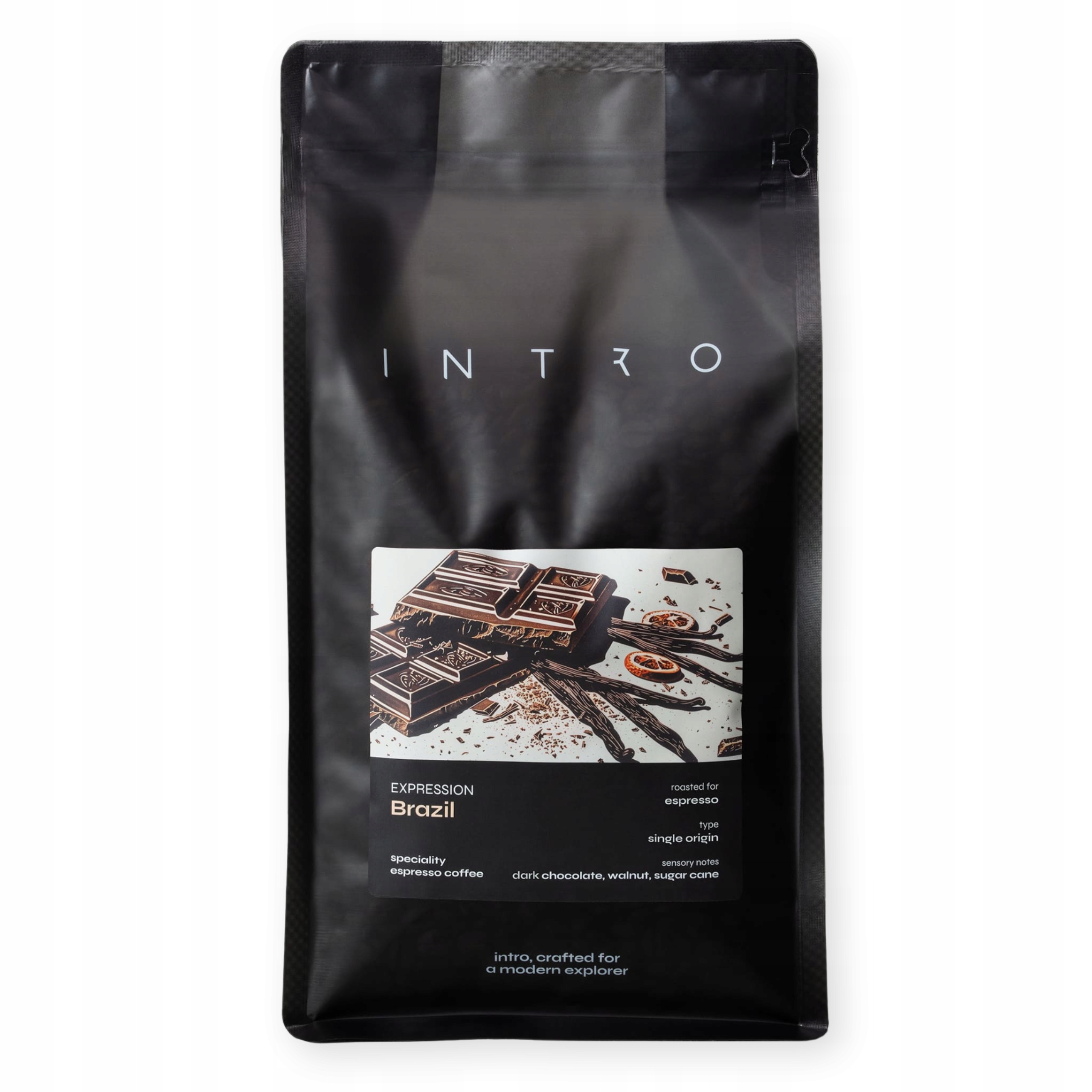 Káva zrnková 1 kg Brazílie Espresso čerstvě pražená, speciální Intro