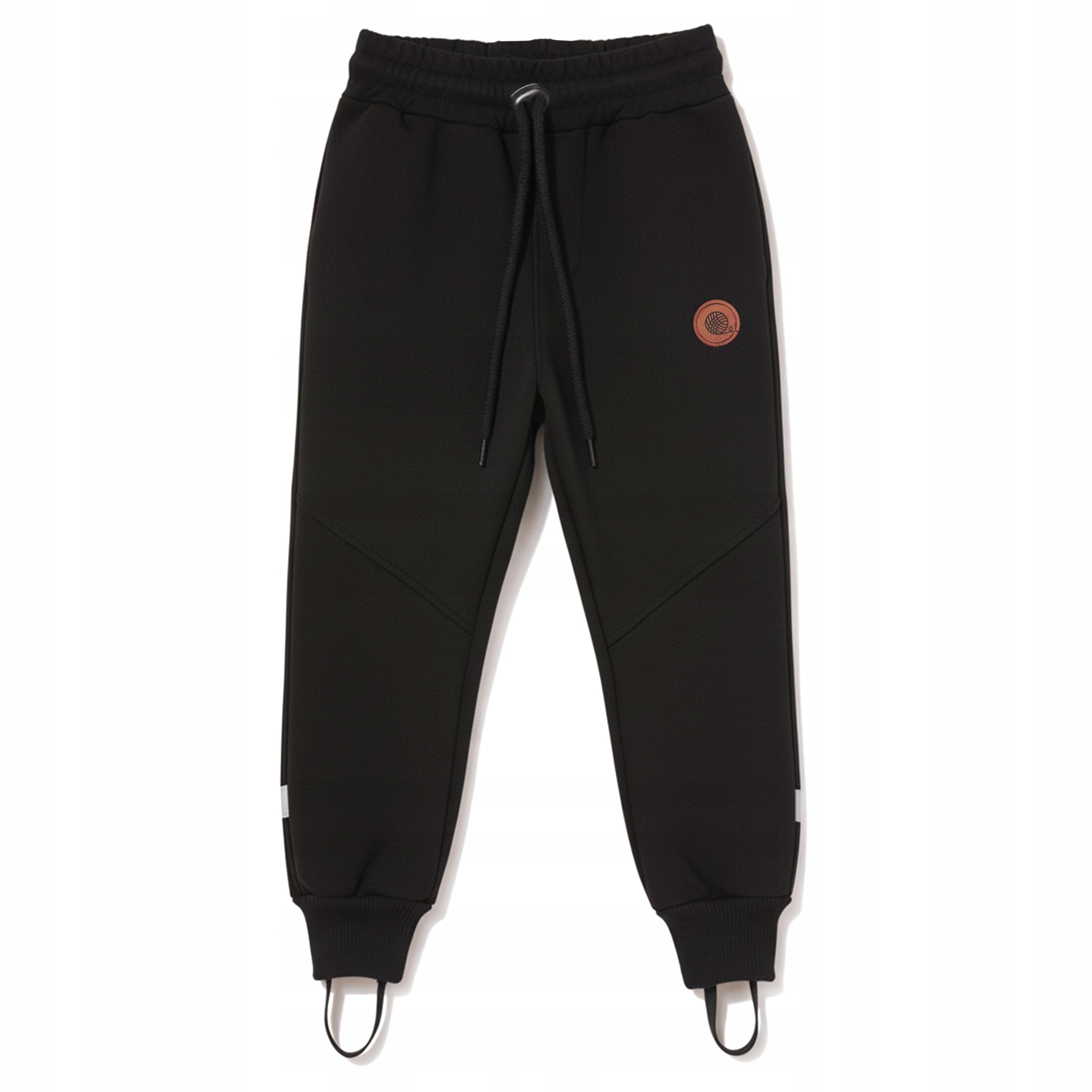 TuSzyte Czarne spodnie softshell z odblaskami, ciepłe R.98