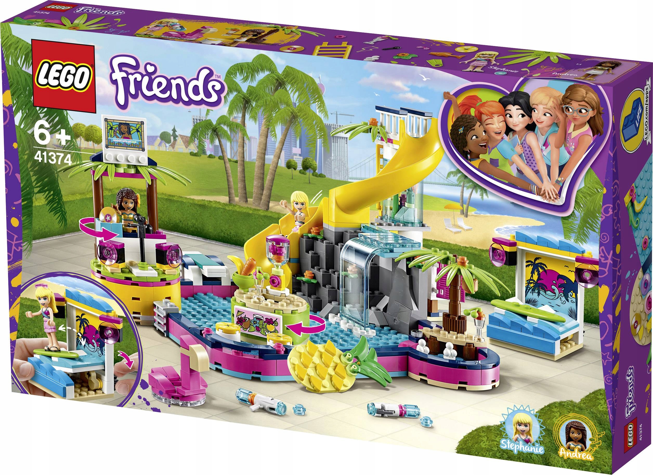 Lego Friends Andreina párty u bazénu 41374